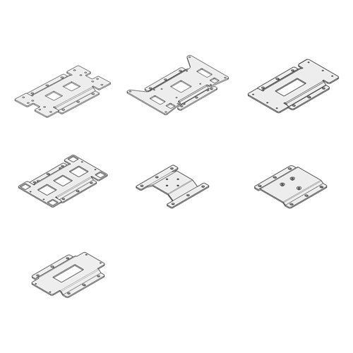 Medical roll stand with adapter plates for the roll stand elo-cart from iTD