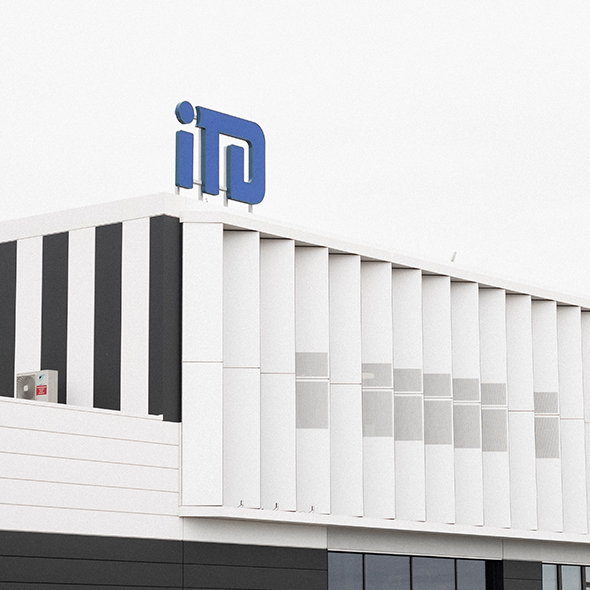 Exterior view of the iTD headquarters with the iTD logo