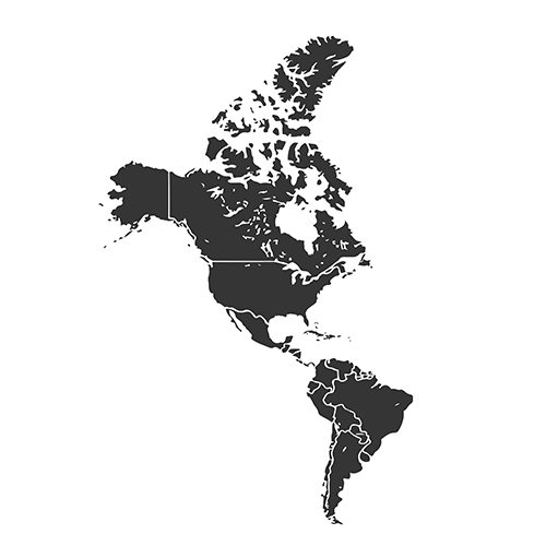 Map of the american region