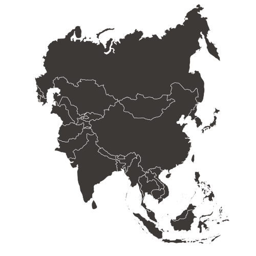 Map of the asian region