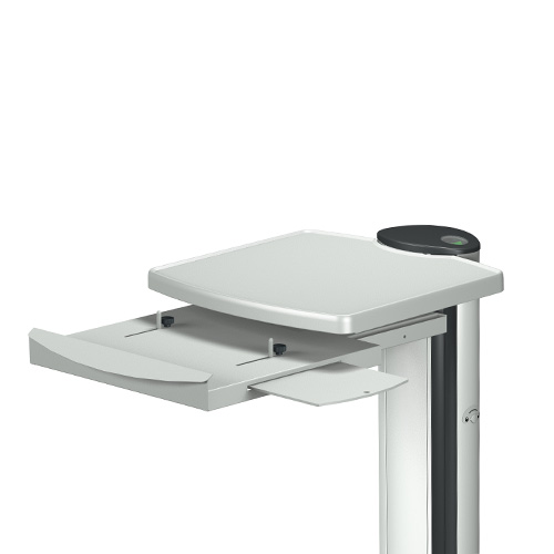 Shelf with key board drawer for medical monitor cart from iTD