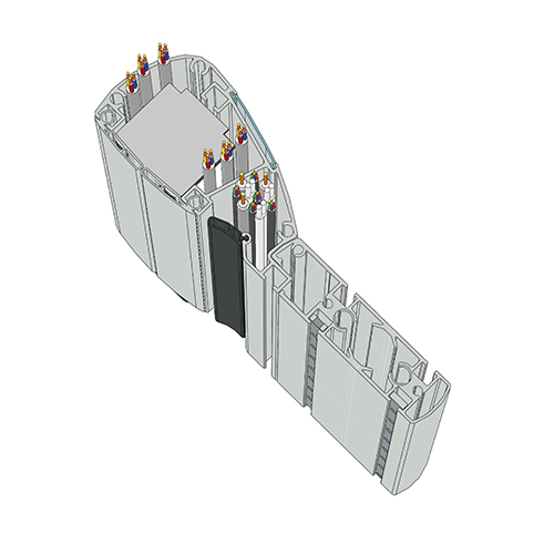 Geschlossene Kabel des compact-cart von iTD