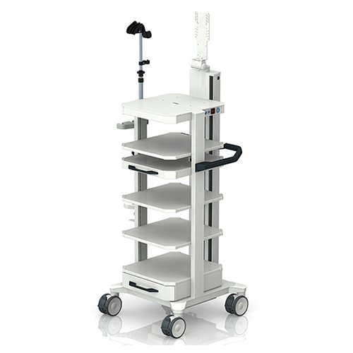 Medical cart symbio-cart with monitor holder and endoscope holder from iTD