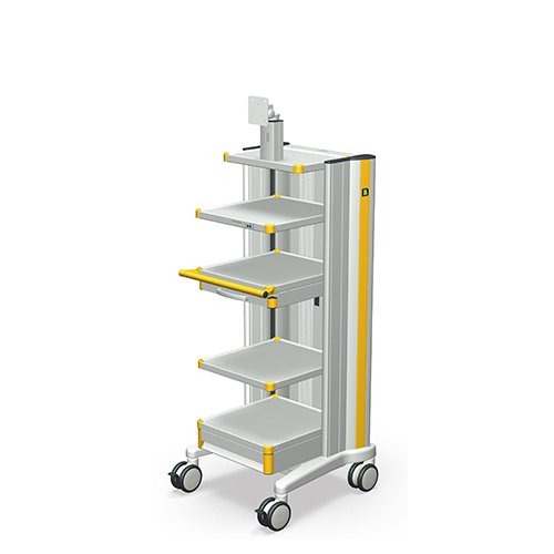 Medizinischer Geraetewagen compact-cart mit Ablageboeden von iTD