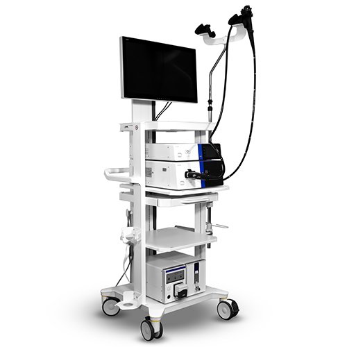 Medizinischer Geraetewagen symbio-cart fuer die flexible Endoskopie von iTD