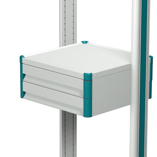 Drawer block for the classic-cart medical cart from iTD